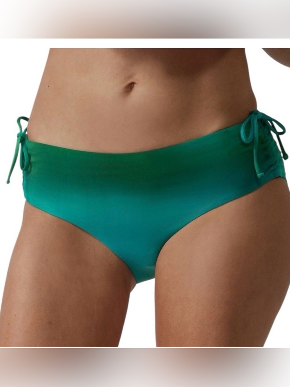 Athleta S Green Ombre Side-Tie Bikini Bottom